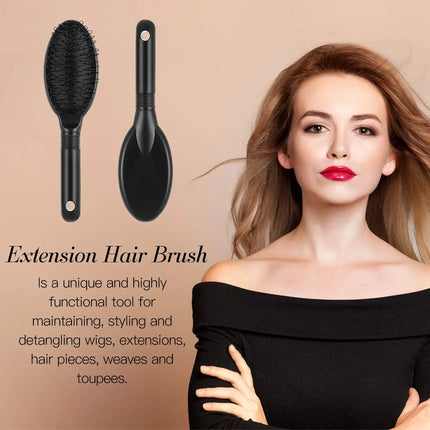 Loop Wig Brush Hair Extension Brush Hair Pieces Toupees Weaves Brush for Brushing Styling Detangling Natural and Synthetic Hair