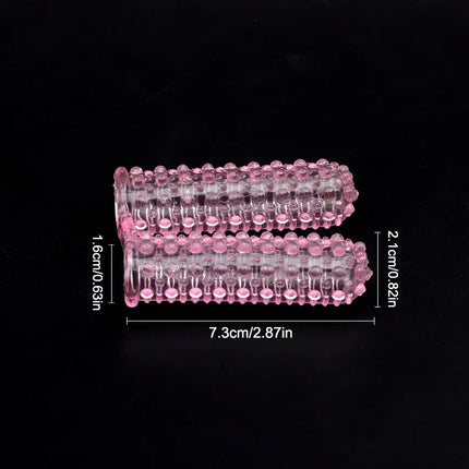 1Pc Silicone Adult Clit Stimulate Erotic Exotic Accessories Sex Women Lesbian Toy Finger Sleeve Vibrator Female Masturbator