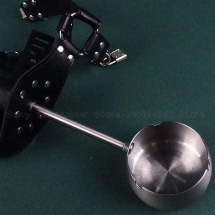 Silicone Dildo Bdsm Mouth Plug Slave Dog Mask Gag Training Ashtray+Asphyxia Gag Bondage Open Mouth Sex Toy Adult Game For Couple