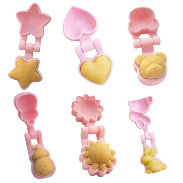 1Pcs 3D Sun Star Bear Cake  Mold 3D Printed Cake Cutter And Pusher Non-stick Doughnut Muffin Cups Cake Baking Tools
