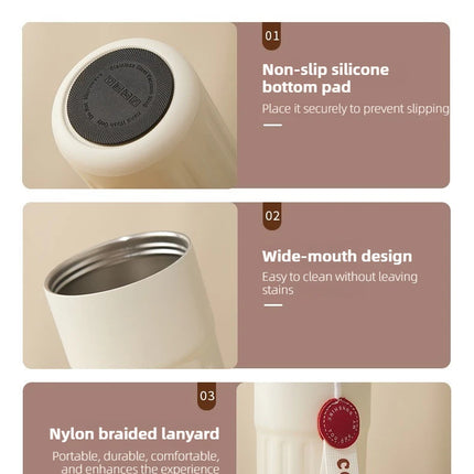Smart Temp Display Stainless Steel Tumbler Mug Vacuum Insulated Coffee Cup Travel Thermos Cups Thermal Hot Water Bottle for Tea