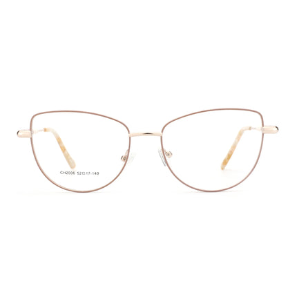 ZENOTTIC M Size Fashion Cat Eye Metal Prescription Glasses Woman Butterfly Optical Eyeglasses
