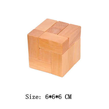 Classic IQ 3D Wooden Puzzle Adults And Kids Casse Tete Baffling Puzzles Headache Brain Development Toys Rompecabezas De Madera