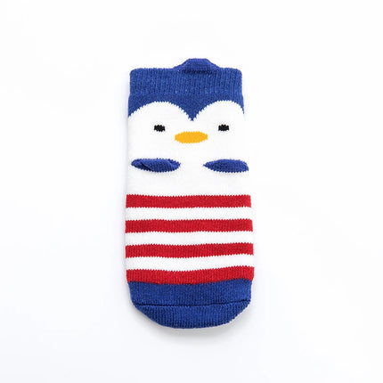 1 Pair Winter Cute Animal Anti-slip Socks For Baby Boys Warm Socks For Baby Girls Newborn 0 to 24M Super Thicken Terry Socks In