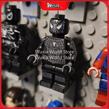New 5cm Marvel Spider-Man Venom Building Block Figures Assembleable Figure Desktop Ornament Decorations Best Gifts for Childrens