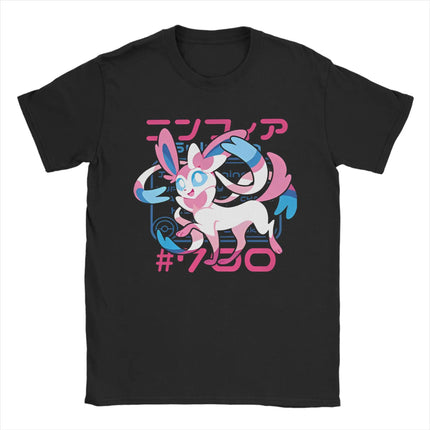 Summer New Original Pokémon Cartoon Printed T-Shirt Men's and Women's American Large Size Trend Loose Casual Short Sleeve