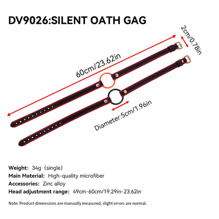 LEZEE Leather Mouth Gags Silent Oath Gag Breathable Open Oral Belt Adults Game Bondage Gear High Quality Microfiber Sexual Belt