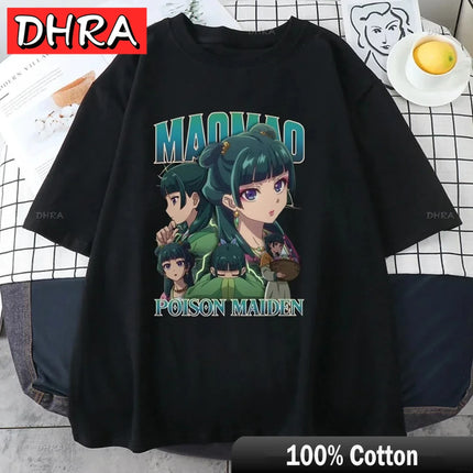 Anime Apothecary Diaries Crewneck T-Shirt Short Sleeve Maomao Tee Shirt Graphic Printed Casual Summer Unisex Tops Cute Clothing