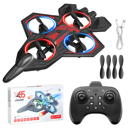 Fighter Jet Drone With Screen Remote Altitude Hold 360° Stunt Roll 2.4G Multiplayer Play Cool LED Light Beginner Friendly RC Quadcopter