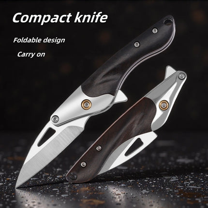 Black Walnut Handle Fruit Knife With High Hardness And Sharp Edge Made Of 7CR17 Stainless Steel Compact Folding Small Knife