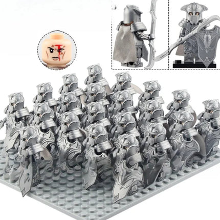 21PCS Medieval Ancient Roman Warrior Series Spartan 300 Warrior Children's Building Block Toys DIY Micro Scene Ornaments