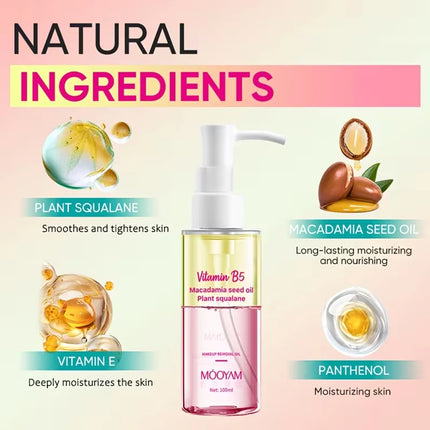 Vitamin B5 Cleansing Oil,Makeup Remover Oil,Gentle Pore Cleanser,Stubborn Makeup Remover,Natural Deep Cleansing Oil for all Skin
