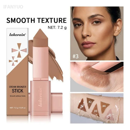 Triangle Bronze Contour Stick Face Sculpting Concealer Cream Cover Dark Circle Hydrating Long Lasting Anti-oxidant Facial Makeup