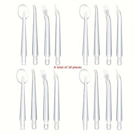 4-16pcs Dental Hygiene Kit - Includes Standard & Orthodontic Nozzles For Effective Teeth Cleaning And Oral Care