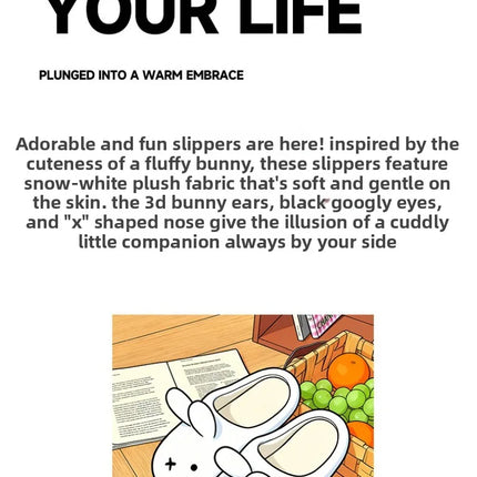 Miffy Cute Plush Cotton Slippers for Women Winter Comfort Warm Cotton Shoes Cartoon Anime Non Slip Home Bedroom Slippers Gifts