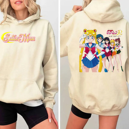 Cute Gift Sailor Moon Hoodie Casual Streetwear Harajuku Ladie Streetwear Tops Kawaii Drop Sleeves Hoody Unisex Clothing Pullover