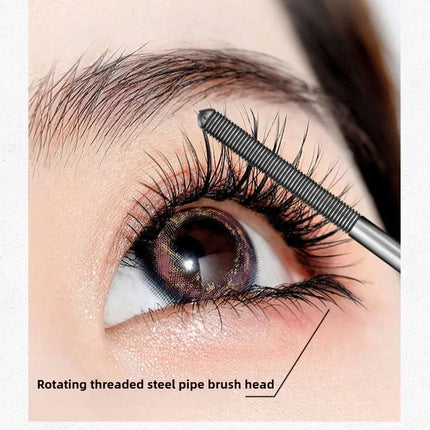 Waterproof Silk Fiber Mascara Metal Iron Lashes Black Long Curling Non-clumping Eyelash Extensions Cosmetic Makeup for Eyes