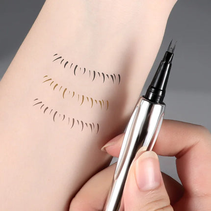Two Fork Eyebrow Pencil Waterproof Non-smudging Extremely Liquid Eyeliner Non-fading Three-dimensional Eyebrow Pencil makeup