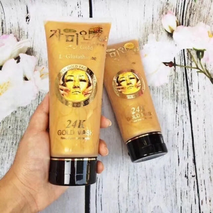 mat na vang 24k 1chai - Luxury 24K Gold Collagen Face Mask, Exfoliating Dead Skin & Minimize Pores Brightening Cream Mask
