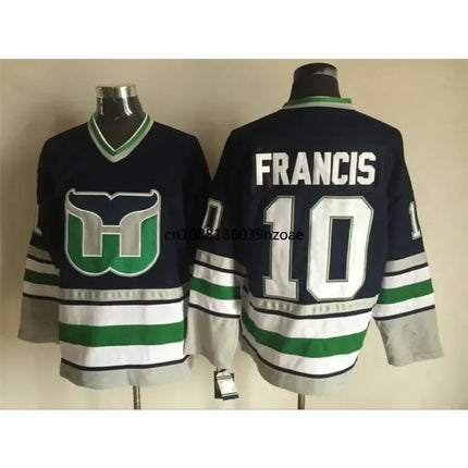 Ron Francis Jersey 10 Hartford Whalers Retro Ice Hockey Jerseys 9 Gordie Howe Jersey Old Team Sweater All Stitched Us Mens M-3XL