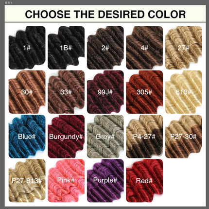 Pre-Colored Deep Wave Bulk Braiding Human Hair No Weft Remy Bulk Human Hair 14-28" Boho Curly Bulk Hair Extension Crochet Braids