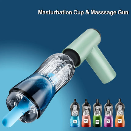 Fascia Gun Massager Adapter Sex Machine Accessories  Male Electric Masturbator Electric Aircraft Cup Adult Sex Toys