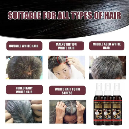 Natural Hair Care Essence Serum Anti Gray Nourish Repair For All Hair Types