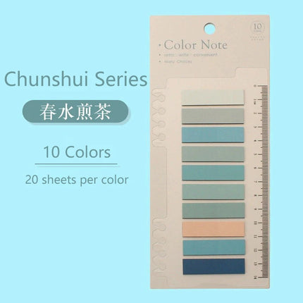 6 Series Colorful Self-Adhesive Sticky Notes Memo Pad - Office & School Supplies - Bookmark Point-It Marker Memo Sticker Paper