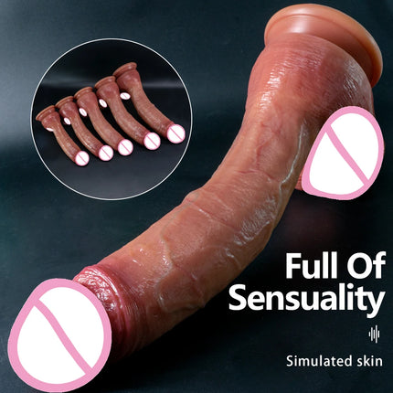 Oversized Soft Realistic Thick Dildo Gay Sex Toy for Women Suction Cup Big Dick Anal Plug Vaginal Masturbators Silicone Penis