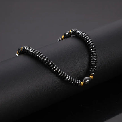 Flat Bead Magnets Magnetic Therapy Bracelets Anklet Pain Relief Slimming Health Jewelry Weight Loss Magnet Anklets for Women Men