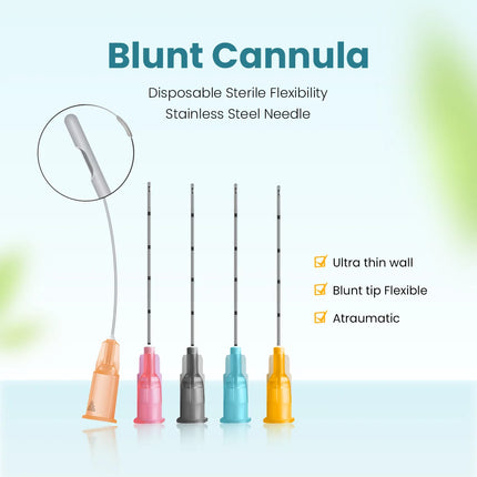 22G 50mm 25G 50mm 27G 38mm Korean Blunt-tip Needle for Lip Nose Filler Disposable Sterile Micro Cannula Body Piercing Needle