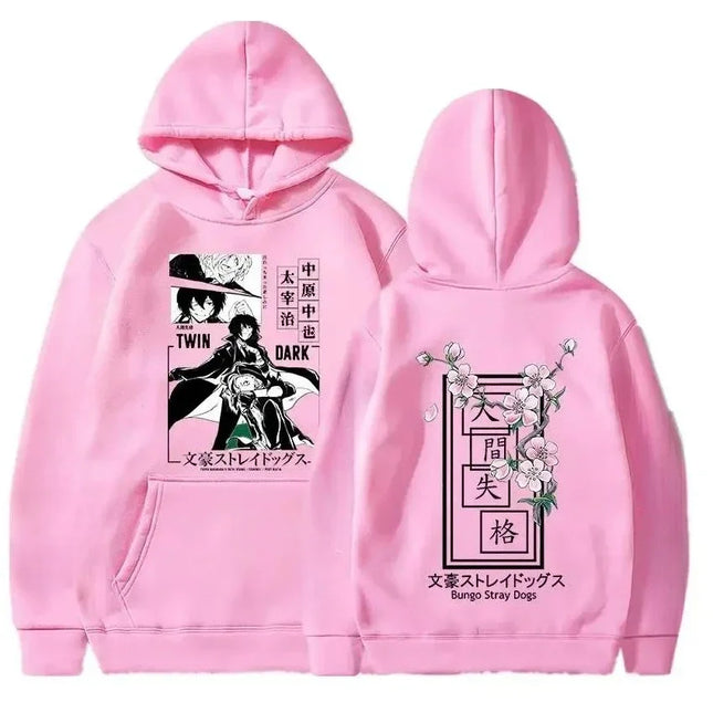 Anime Bungo Stray Dogs Men's Autumn and Winter Warm Fashion Comfortable Hoodies Harajuku Style Hip-Hop Outdoor Sports Street