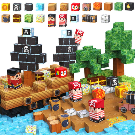 Magnetic Building Blocks - 100 Pieces Educational STEM Toy for Kids 3-6 Years