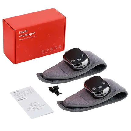 Emeka 3-in-1 Electric Ankle Massager 5 Level Heating Vibration for Eliminate Foot Pain Swelling Poor Circulation Brace Massager