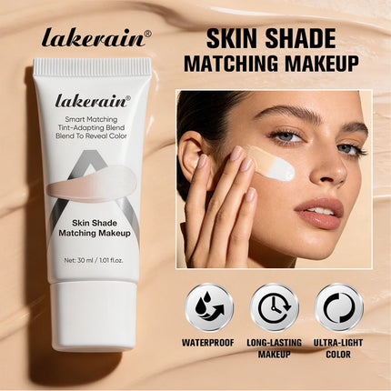 Lakerain Color Changing Liquid Foundation Coverage Skin Shade Matching Makeup SPF15 Moisturizing Even Toning Natural Makeup
