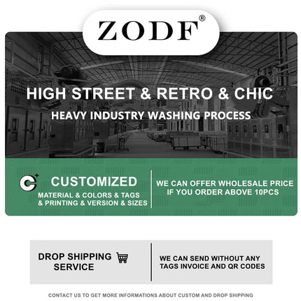 ZODF Retro Summer Boxyfit Man Washed Polo T Shirts Unisex 280gsm Distressed Loose Turn Down Collar Cotton T-Shirt HY1231