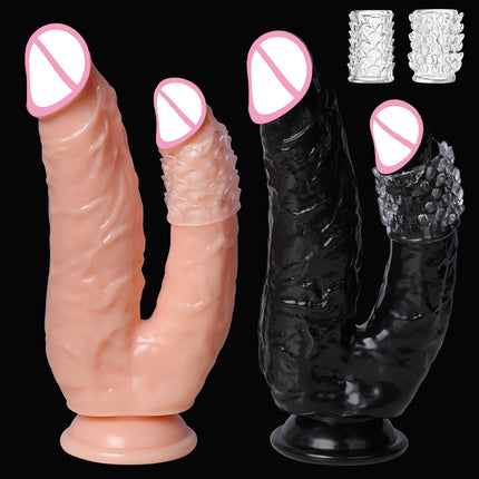 Double Dildos Big Anal Dick Butt Plug Sex Machine Realistic Double Headed Penis for women man couples Huge Dildo Adult Sex Toys