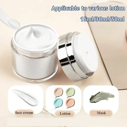 15/30/50ml Cosmetics Empty Airless Pump Jar Refillable Acrylic Cream Vacuum Bottle Portable Size Container of Makeup for Lotion