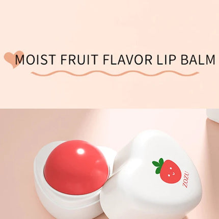 Fruit Moisturizing Hydrating Lip Balm Strawberry Peach Heart Shape Fade Lip Line Repair Lips Care Beauty and Skin Care Products