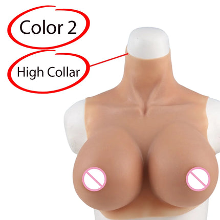 KnowU Upgraded Breast Forms Fake Boobs A-H Cup Silicone Filler Light And Thin For Cosplay Transgender Drag Queen