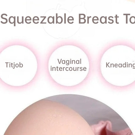 Realistic TPE Breast Masturbator 260g Portable Boob Ball Male Pocket Pussy - Lifelike Titjob & Vaginal Sex Toy for Men Adult 18+