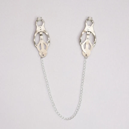 Metal Nipple Clamps Clips with Chain Clitoris Stimulator Steel Nipple Breast Clamps Bondage Flirting Women Sex Toy