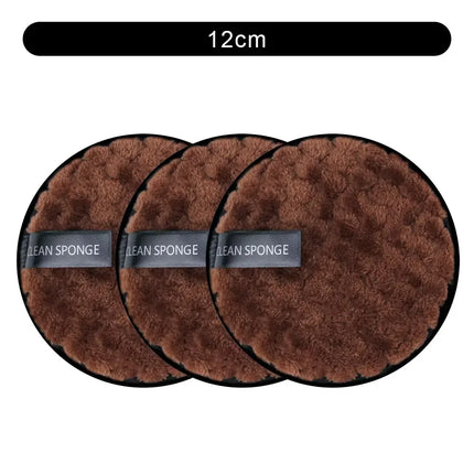 3Pcs Reusable Make Up Remover Pads Cotton Wipes Face Cleansing Sponge Cosmetics Microfiber Washable MakeUp Towel Skin Care Tools
