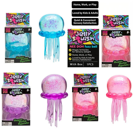 New Jellyfish Squeeze Fidget Toy Product Needoh Jellyfish Stress Relief Relax Squishy Anti-Anxiety Squeeze Object For Focus