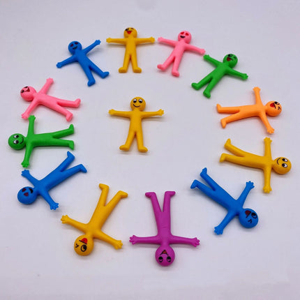 Smiling Expression Stress Relieving Doll TPR Soft Rubber Villain Stress Relieving Toy Foldable and Stretchable Stress Relieving