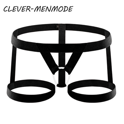 Men's Sexy Thong Bondage Man Underwear Fetish Erotic Lingerie Legging Belt Cockring Suspender Band Flirting