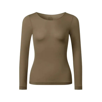 2 Pieces Seamless Thermal Underwear Set Women Long Sleeve Bottoming Top Long Johns Highly Elastic Autumn Winter Warm Thermal Set