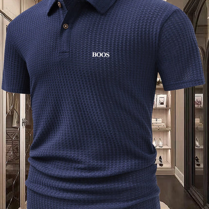 Polo de manga corta masculino, estilo urbano, ligero, solapa, blusa deportiva de verano - camiseta
