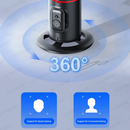 AXNEN P02 360 Rotation Follow-up Gimbal Stabilizer Monopod Desktop Tracking Gimbal with Remote for Phone Live Photography