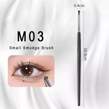 Horse Hair Eye Detail Makeup Brush Small Eye Shadow Brush Eyeliner Brush Smudge Brush for Precision Makeup Application